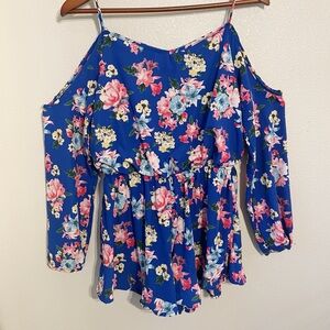 Altar’d State Open Shoulder Jumper/Romper size L.